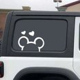 thumbnail image 3 of Cartoon Mouse Shape Sticker, Classic Retro Character Mouse, Fantasy Character Shape, Iconic Rodent, Mouse Ear Shape for Car, Vehicle, RV, Van, Truck,1PC (White), 3 of 3
