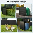thumbnail image 5 of Gymax Privacy Fence Screen 48'' L x 48'' H Air Conditioner Fence w/ Metal Ground Stakes Black, 5 of 10