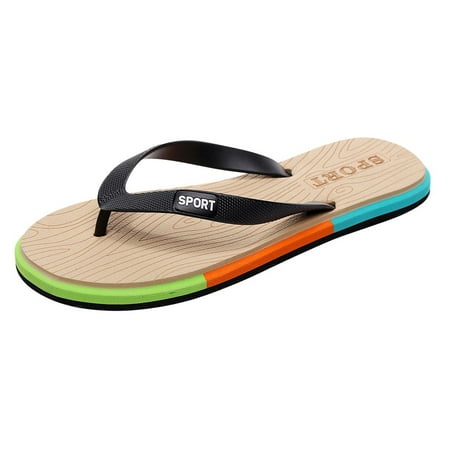

fvwitlyh Sandals Men Slippers Mens 10 Summer Sandals Slipper Shoes Flat Beach Shoes Breathable Flip-Flops Men s Home Men Slippers Size 9-10