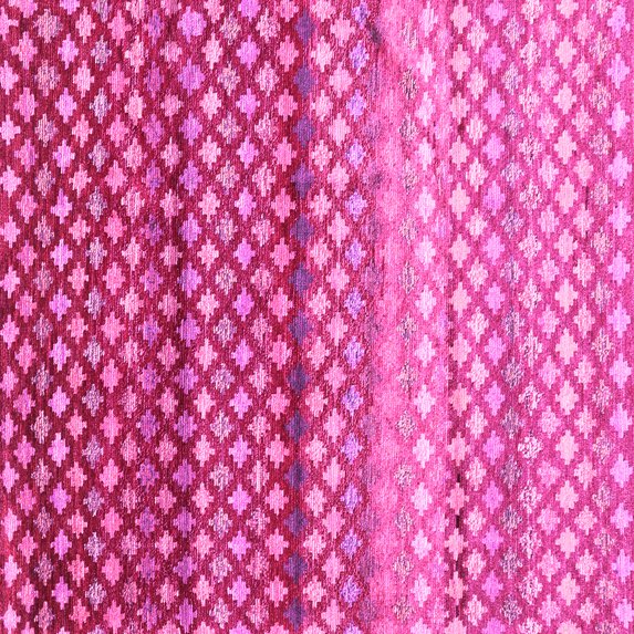 Ahgly Company Indoor Square Oriental Pink Traditional Area Rugs, 4' Square