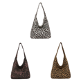 thumbnail image 1 of Bolso Hombro Retro Leopardo para Mujer Lona Con Múltiples Bolsillos Las Axilas () Blanco, 1 of 9