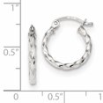 thumbnail image 2 of 10K White Gold Twist Polished Hoop Earring, 2 of 2