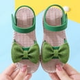thumbnail image 2 of Toddler Kids Girls Soild Bowknot Princress Shoes Soft Sole Non First Walkers Prewalker Beach Shoes Sandals Toddler Girl Sandals Size 6 Baby Girl Sandals Size 5, 2 of 6