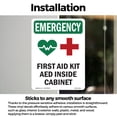 thumbnail image 3 of First Aid Kit AED With Symbol OSHA Emergency Vinyl Decal Label 14 Inch x 10 Inch - 5 Pack, 3 of 6