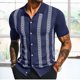 thumbnail image 4 of pstuiky camisetas de hombre, Camisa de punto de manga corta para hombre, cárdigan informal con botones y solapa de manga corta. camisas casuales para hombre xxl, 4 of 9