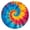 Colorful Rainbow Tie, variant on Red Blue Tie Dye Spiral Round Fitted Tablecloth with Elastic Edge,Dining Table Cover Waterproof,Outdoor Round Tablecloth for Camping,Dining,Indoor and Outdoor