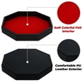 thumbnail image 3 of Bandeja para tirar dados Noamus, grande, con forro de fieltro octagonal, piel sintética, 3 of 8