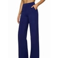 thumbnail image 2 of Pantalones de Yoga para Mujer, de Pierna , con Bolsillos, Cintura Alta, Elásticos, Informales, Deportivos. Azul Real L, 2 of 6