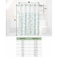 thumbnail image 6 of No Hook Shower Curtain with Snap in Liner, Abstract Plant Leaves Lines Texture Hotel Shower Curtains for Bathroom, Washable Shower Curtain Liner Set with Mesh Top Window, 36"x78", 6 of 6