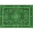 thumbnail image 1 of Ahgly Company Indoor Rectangle Medallion Emerald Green Traditional Area Rugs, 2' x 5', 1 of 4