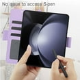 thumbnail image 2 of Feishell Wallet Case for Samsung Galaxy Z Fold 6, Premium PU Leather Magnetic Closure Flip Kickstand Folio Case with RFID Blocking Credit Card Slots Shockproof Phone Cover with Wrist Strap,Purple, 2 of 9