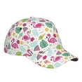 thumbnail image 6 of Picia Cute Flamingo pattern Trucker Low Profile Hat Men Women Baseball Cap Dad Hat Adjustable Unconstructed Plain Cap, 6 of 9