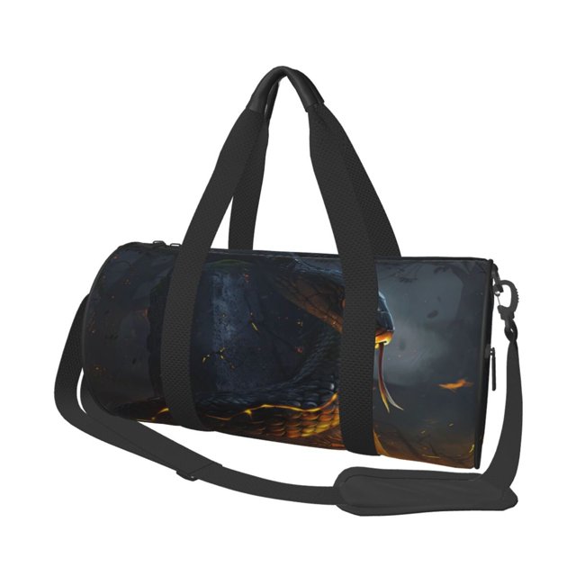 Easygdp Glowing Snake Dark Forest Bolsa de Viaje, Bolsa de Mano, Bolsa de Gimnasio, Bolsa de Equipaje para Viaje