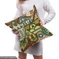 thumbnail image 4 of Ambesonne Retro Fabric by the Yard Upholstery, Old City Colorful Town, 10 Yards, Multicolor, 4 of 4