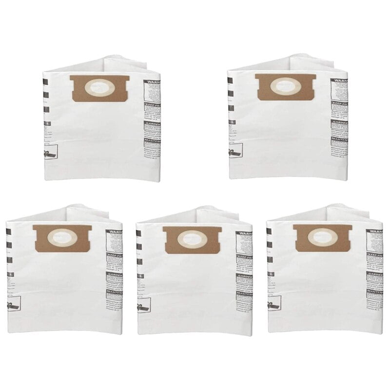 5 Pack Disposable Collection Filter Bags for Shop Vac 9066200 10 14