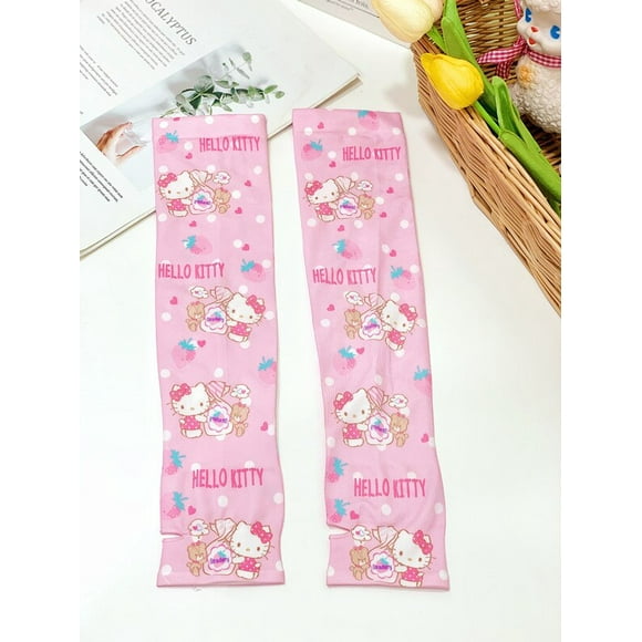 Sanrio Cinnamoroll Kt Absorbent Cotton Uv Women's Anti Ice Sleeve for Going Out In Summer Gifts for Girl Friends Childrens