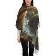 thumbnail image 3 of Honeii Streamside Meditating Fox Print Scarf Oversized Scarf Tassel Fall Winter Thick Scarf Warm Shawl Women,Women's Scarves & Wraps, 3 of 8