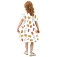 thumbnail image 4 of Fast Food Cartoon Girls Short Sleeve Dress A Line Sun Protection Breathable Comfort Sundress 3T, 4 of 8