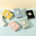 thumbnail image 5 of Tri-Fold Wallet Slim Coin Purse ID/Photo Card Holder 3D Floral Buckle (yellow), 5 of 5