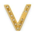 thumbnail image 3 of Real 14kt Yellow Gold Diamond Letter V Initial Charm Pendant; for Adults and Teens; for Women and Men, 3 of 4