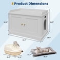 thumbnail image 5 of TROPOW Cat Litter Box Enclosure, Wooden Cat Washroom Furniture with Barn Door and Display Shelf, Hidden Litter Box Cover, Dog Proof Feline Litter Boxes, Kitty House, Fit Most of Litter Box, 5 of 8