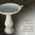 thumbnail image 5 of Alpine Corporation 24-inch Ceramic Bird Bath with Bird Figurines, Light Brown, 5 of 12