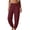 d26-Brick Red, variant on KPOPLK Summer Casual Pants for Women Cotton Linen Straight Leg Slacks Drawstring Solid Lounge Pants Trousers with Pockets Size XXL,Light Blue