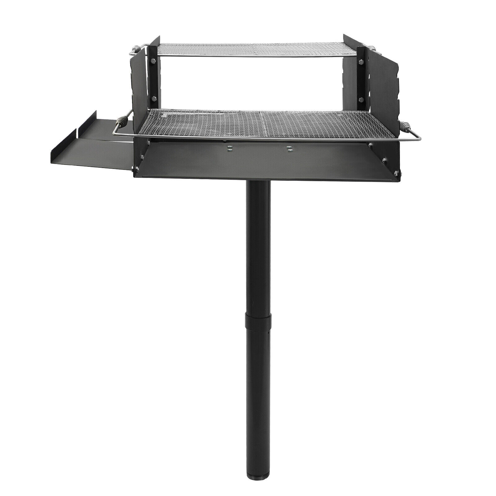 Heavy Duty Charcoal Grill BBQ Park Style Cooking Patio Yard Party Single Pole 40*25.5*52.5in