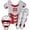 Scarlet/White, variant on Rawlings Velo Fastpitch Catcher's Gear Set | White/Black | Adult