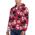 thumbnail image 2 of KLL Cute Dog Print Mens Hoodie Long Sleeve Casual Pullover Hooded Sweatshirt Fashion Drawstring Hoodies with Pocket-XX-Large, 2 of 6