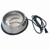 Heat-insulated pet bowl, stainless steel outdoor heated water bowl for dogs, chickens, etc., EU plug