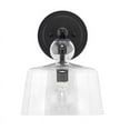 thumbnail image 6 of Eden Home 12" Transitional Metal Wall Sconce in Black and Clear, 6 of 7