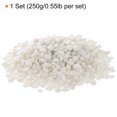 thumbnail image 3 of Uxcell 250g/0.55lb 3-6mm Glass Stones Pebbles Decor for Vase Filler Aquarium, White, 3 of 6