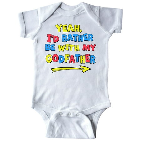 

Inktastic Yeah I d Rather be with My Godfather in Red Yellow and Blue Gift Baby Boy or Baby Girl Bodysuit