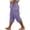Purple, variant on Ruimatai Women Capri Cropped Pants High Waist Drawstring Elastic Waistband Lace Cutout Pockets Loose Fit Casual Summer Trousers