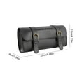 thumbnail image 2 of BLEEUS Retro Saddle Bag Leather Bike Handlebar Tool Bag For Cycling Motorcycle accessories （Black）, 2 of 10