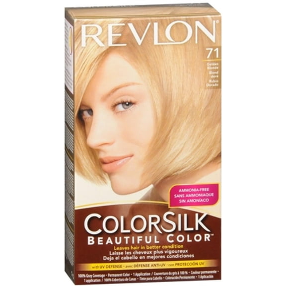 Revlon ColorSilk Hair Color, 71 Golden Blonde 1 ea (Pack of 6)