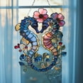 thumbnail image 4 of Romantic Seahorse Couple ACRYLIC Suncatcher – Ocean Heart-Shaped Hanging Art with Flowers, Beach Lover Gift, Summer Window Decor 4319507306 1930, 4 of 4