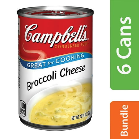 (6 Pack) Campbell's Condensed Broccoli Cheese Soup, 10.5 oz. (Best Canned Broccoli Cheese Soup)