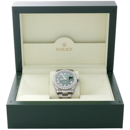 rolex datejust 41 green roman numerals