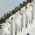 thumbnail image 6 of Boovnll Christmas Stockings with Letters, 10" Personalized Knitted Large White Christmas Stocking Cuff for Holiday, Xmas Tree, Fireplace, Party Decor Ornaments, Christmas Decorations (B), 6 of 6
