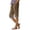 Brown, variant on Capris for Women with Pockets Plus Size Solid Cotton-Linen Casual Pants, S-3XL