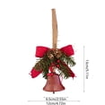 thumbnail image 3 of Adorno Navideño De Hierro Rojo Con Forma De Cono De Pino Y Campanas, Ideal Para Decorar El Árbol De Navidad Con Un Bonito Diseño 3D Para El Hogar Y Fiestas, 13x12x12cm (1 Unidad) Rkxzt, 3 of 8