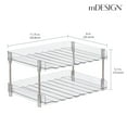 thumbnail image 2 of mDesign Free-Stand Stackable 2-Tier Water Bottle Holder, 2 Pack, Clear/Polished, 2 of 8