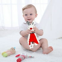 wycnly Kids Toys High Contrast Security Blanket with Jingle Crinkle Sound Paper Soft Baby Unisex Baby Gifts for Boys and Girls Baby Snu-ggle Toy Baby Stuffed Toys for Ages