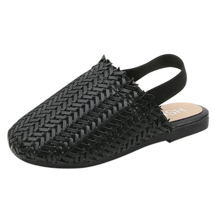 

Baby Shoes Toddler Kids Baby Girls Boys Weave Retro Single Princess Shoes Sandals Girls White Sneakers Black