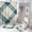 Beige Blue Diagonal Stripe 1, variant on Bathroom Rugs Sets 4 Piece with Shower Curtain, Baby Blue Cloud Rainbow Pattern Printed on Modern Shower Curtains for Bathroom Set, Great for Master Bath Beach House Modern Home, 72" x 72"