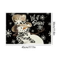thumbnail image 3 of Nilvkv Snowman Let It Snow Winter Placemats 12x18 Inch Christmas Holiday Table Mats for Party Kitchen Dining Room Decoration, Christmas Decorations, 3 of 6