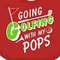 thumbnail image 4 of Inktastic Going Golfing with My Pops Kids Golf Boys or Girls Baby Bib, 4 of 4