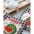 thumbnail image 3 of Outdoor Throw Pillow Cover Farm Wooden Plank and Watermelon Waterproof Cushion Covers 2 Pack White and Black Checker Pillow Cases Home Decoration for Patio Garden Couch Sofa, 3 of 7